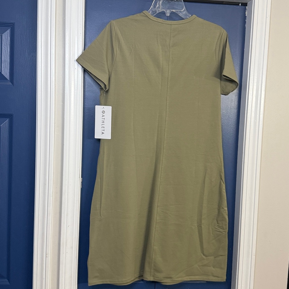 Athleta Essential Tee Dress in Ecru Size Medium NWT - Picture 6 of 6